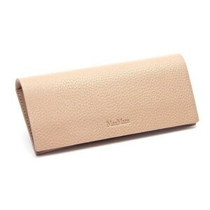 Max Mara tan genuine leather sunglasses case